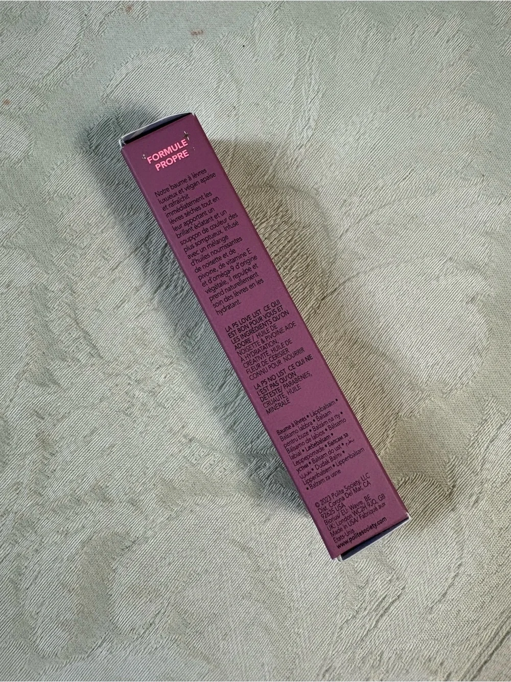 Polite Society Polite Pout Tinted Lip Balm Lipgloss Bumbleberry BNIB